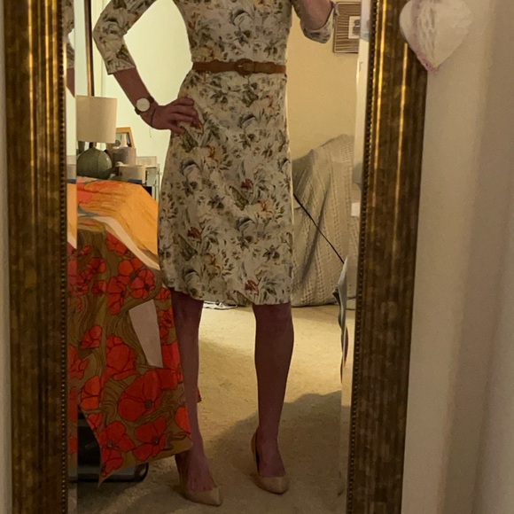 Vintage; hand made; one of a kind floral midi dress. Size 2 - Picture 5 of 14